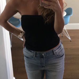 Free People black “Honey” tube top